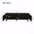 Dark Rattan Media Console Table - 2 Storage Cabinets, TV Entertainment Center