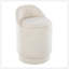 Tabouret de coiffeuse 18 po rembourré en tissu crème-132761022