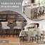 360° Swivel Upholstered Wingback Bar Counter Stool with Diamond Tufted Back-1963352985