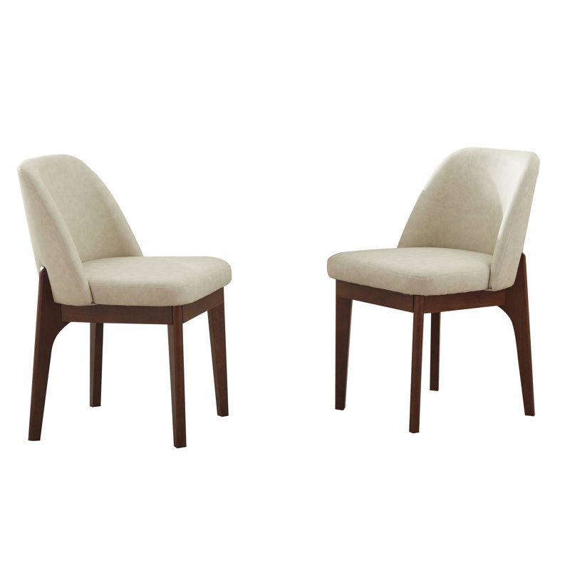 Chaises de salle à manger rembourrées Bason, Beige