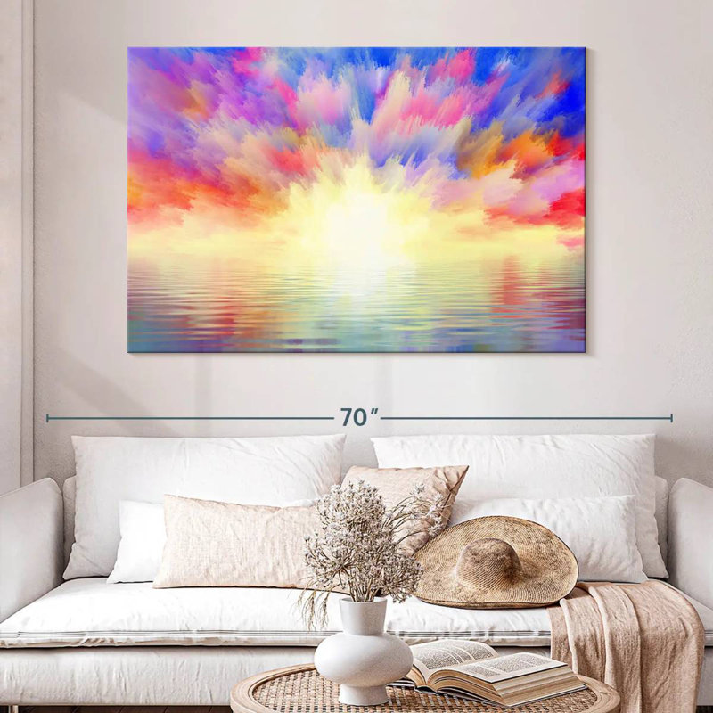 Alvord Ocean Sunrise Burst, H 34 po x l 51 po