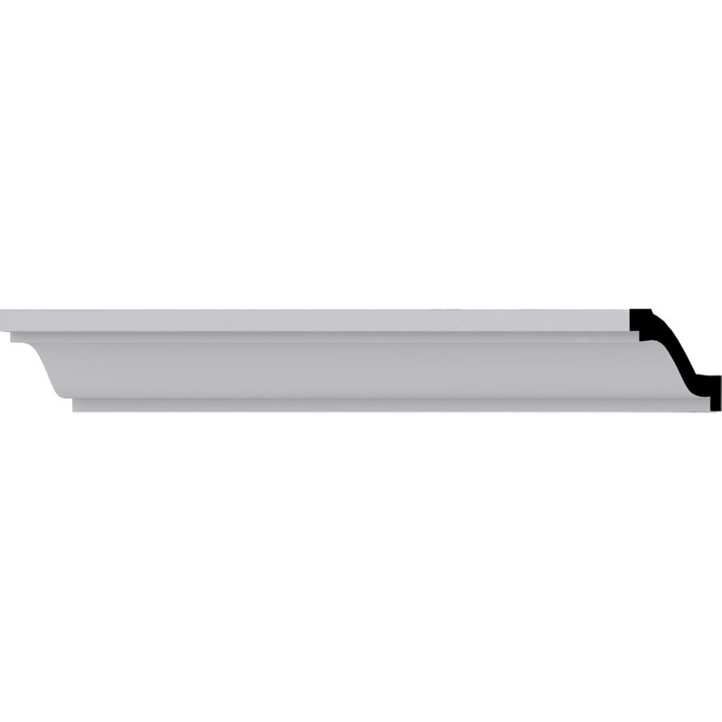 Primed White Polyurethane Smooth Crown Moulding 94.5"