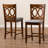 Upholstered Counter Stool with Solid Wood Frame
