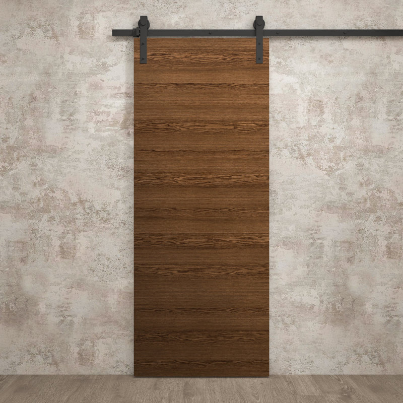 Porte de grange moderne | Ego 5000 | Ensemble de quincaillerie lourde pour rails | Portes intérieures solides, Chêne cognac