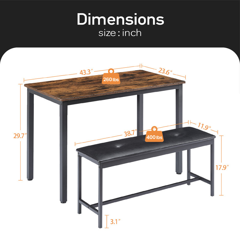 Colborn 4 - Person Four Leg Dining Set