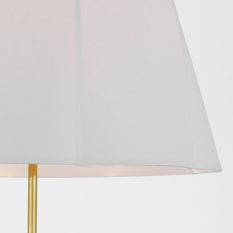 Phoebe Tray Table Floor Lamp, Antiqued White