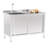 47.2 In. Freestanding Stainless Steel Sink Utility Sink With Storage Cabinet
