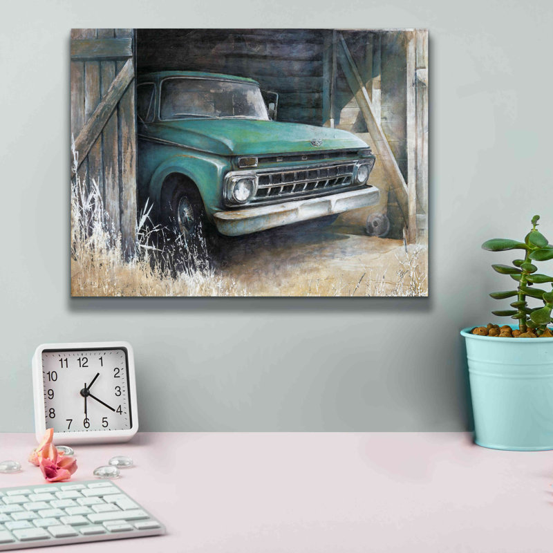 «This Old Truck» par White Ladder - impression sur toile tendue, H 12 po x l 16 po x P 0,75 po