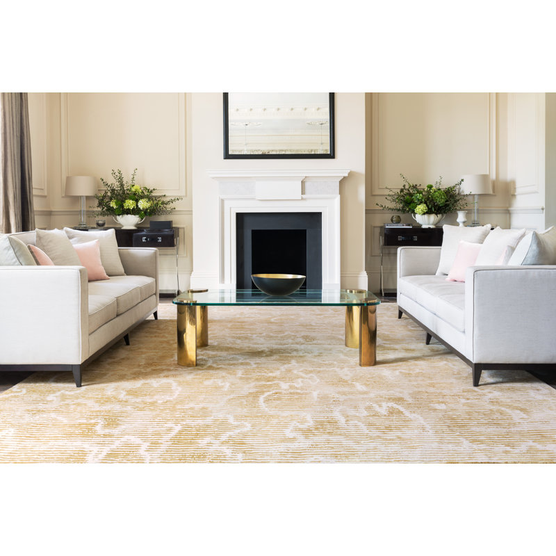 Kelly Wearstler Staccato Gold Area Rug, Rectangle 7' x 10'