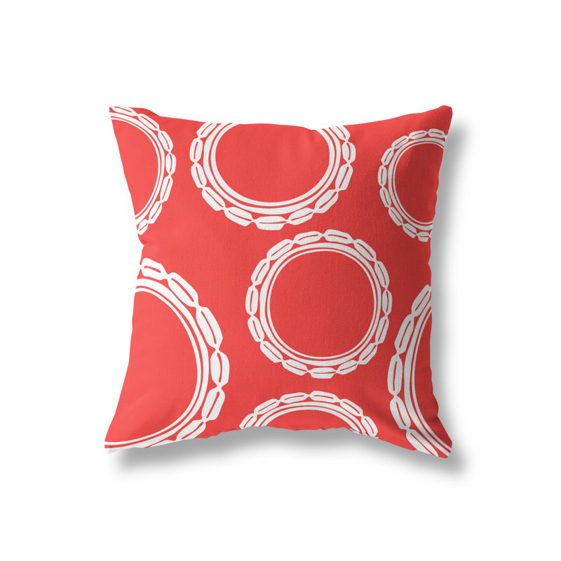 Housse et insert de coussin extérieur d'extérieur, Rose, L 15 po x H 15 po