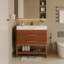 Meuble-lavabo moderne autoportant avec comptoir en pierre frittée-590101715