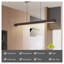 39-Inch Modern Walnut LED Linear Pendant Light - Adjustable Hanging Island Lighting for Dining Room & Kitchen
