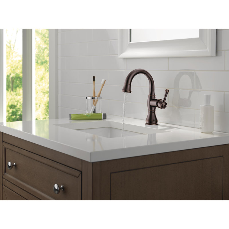 Cassidy Single Hole Pull Out Sprayer Bathroom Faucet, Single Handle Bathroom Sink Faucet, Bronze