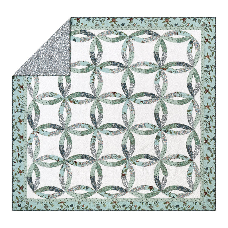 Ensemble de couvre-lit / courtepointe Felicity, Courtepointe pour lit simple + 1 taie décorative 