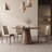 French retro round table chair combination