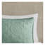 Ensemble de couvre-lit très grand réversible vert écume de mer - couvre-lit matelassé en microfibre 3 pièces avec 2 taies décoratives (120 x 118 pouces)