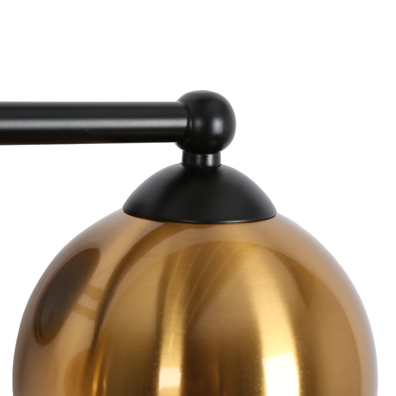 Christobal 2 - Light Dimmable Modern Black/Brass Vanity Light