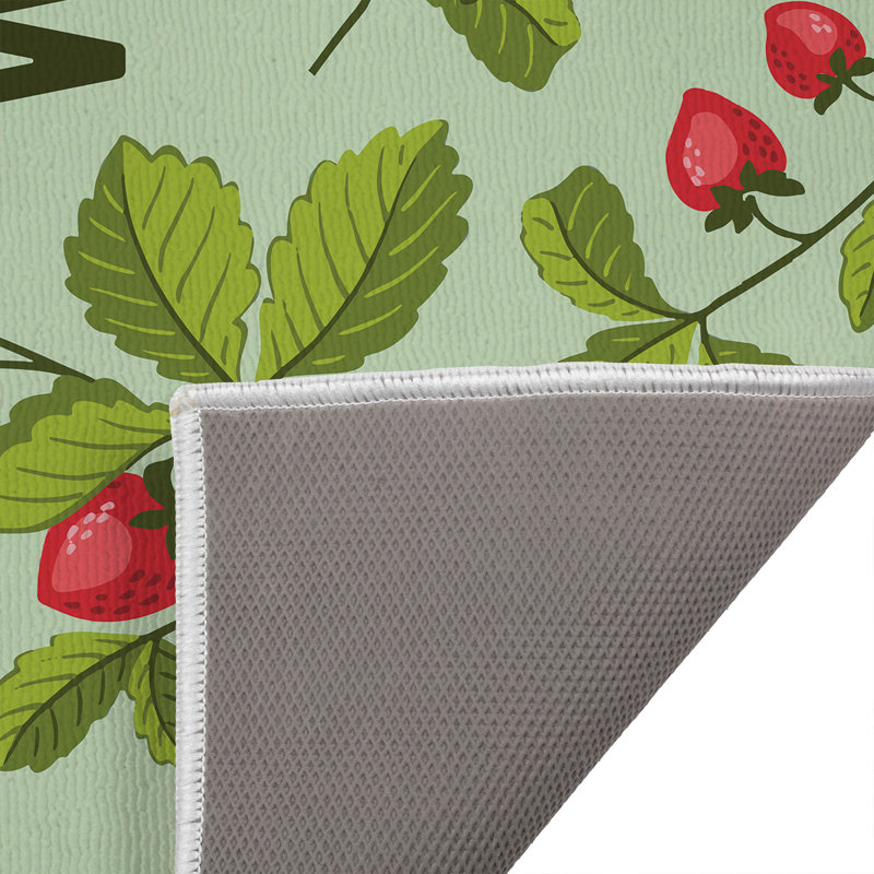 Paillasson Strawberries, Menthe, L 21 po x L 34 po