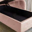  Chaise longue rembourrée en velours rose Blush-257069434