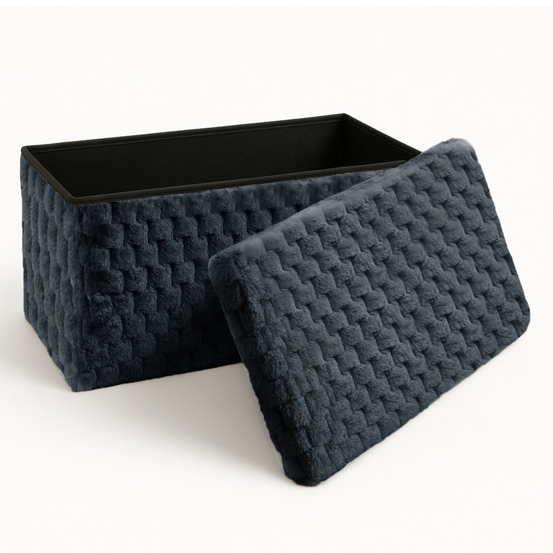 Contemporary Practical Plush Popcorn Storage Box 76 x 38, Grey