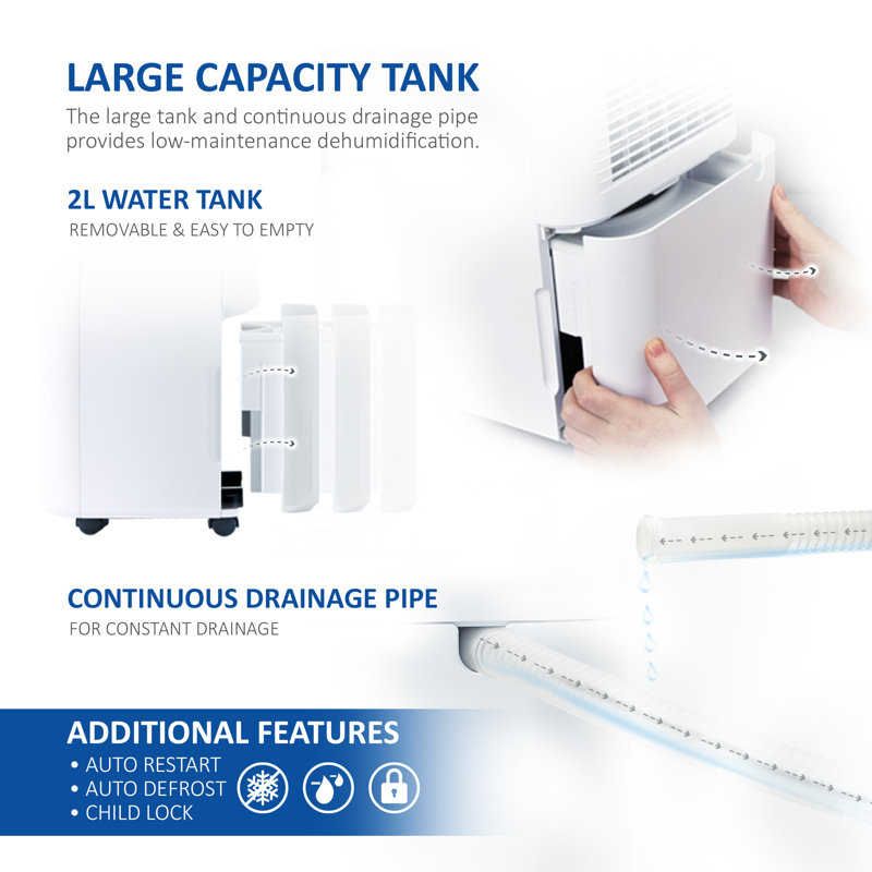 Netta 12l Dehumidifier With 24-hour Timer
