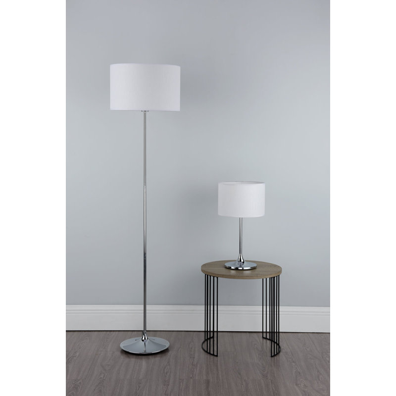 Dimmick 156cm Polished Chrome Traditional Floor Lamp