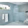 Maven 32 in. x 86.75 in. Fully Frameless Arched Fluted Single Fixed Shower Panel