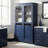 44.7" Freestanding Garage Storage Cabinet with Glass Doors, 4 Built-In Drawers & 20" Deep Shelves – Solid Pine Wood Utility Organizer-1336609069