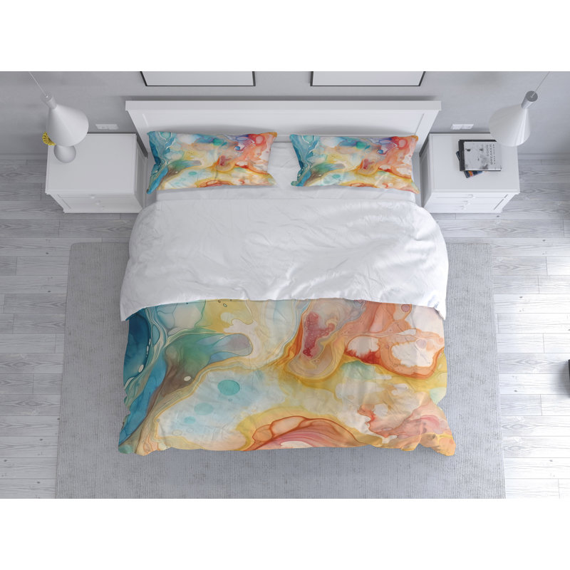 Abstract Duvet Cover, King Duvet Cover + 2 King Shams