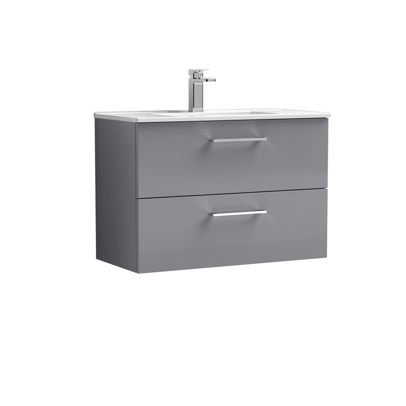 Arno 805 mm Single Vanity with Integrated Basin, Satin Gray