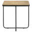 Travertine And Black Accent Table