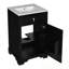 Meuble-lavabo de salle de bain avec lavabo en céramique, porte à fermeture douce et support de rangement-880668068
