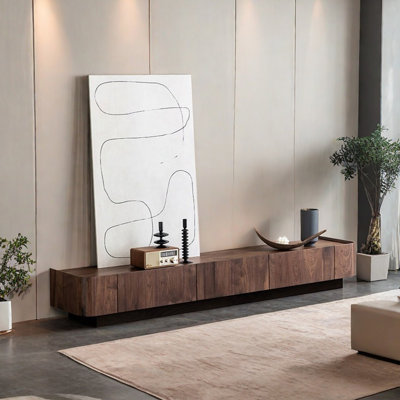 Modern Walnut Floor TV Stand by LIZIYE