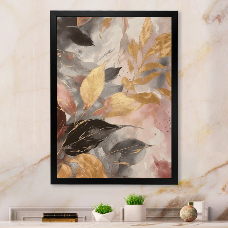 Impression sur toile botanique Herb, Cadre photo noir, H 44 po x l 34 po