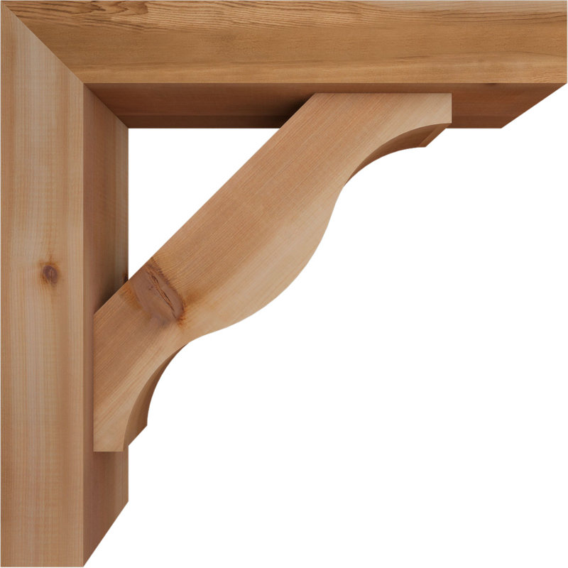Support Funston Block avec support décalé, 24 x 24, Cèdre rouge occidental de l 5 1/2 po (lisse)