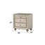 Table de chevet beige en velours