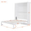 Lit escamotable innovant avec tablettes murales, idéal pour économiser de l'espace dans les chambres polyvalentes, les bureaux à domicile et les gymnases à domicile-1263598499-1263598508