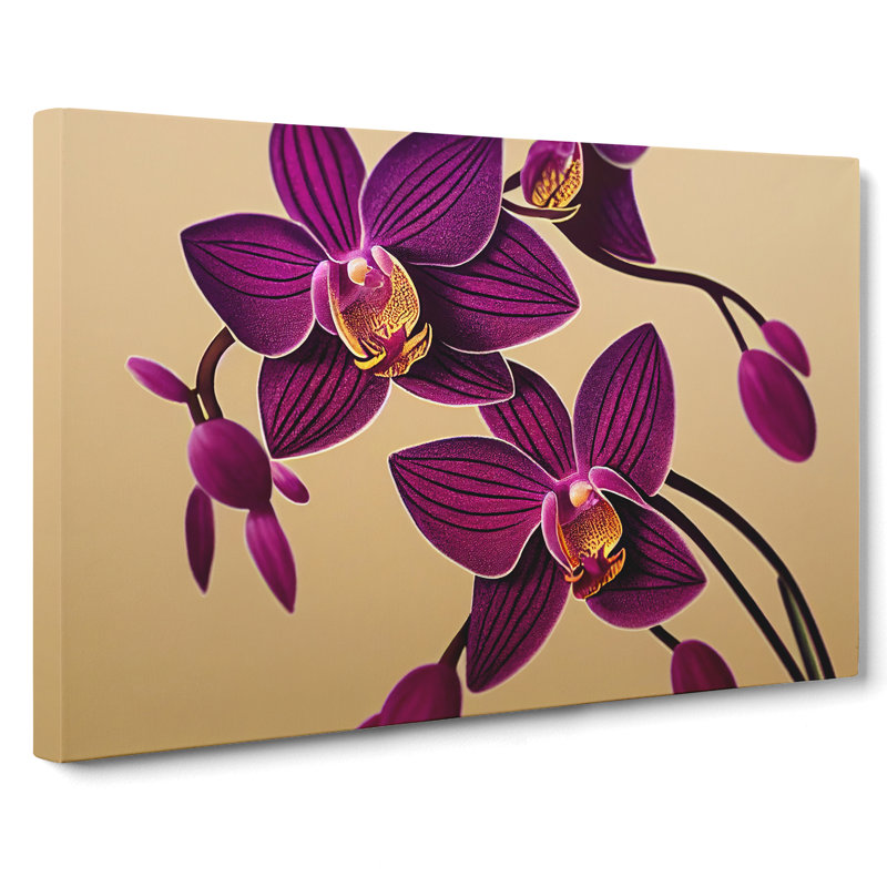 Otherworldly Orchid Flowers - Wrapped Canvas, 35cm H x 50cm W x 3cm D