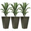 Ensemble de 3 pots à fleurs de 28 po de hauteur avec trou de drainage Outsunny-129514974