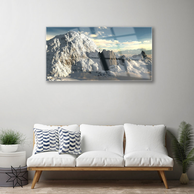 Landscape Mountains - Unframed Photograph on Glass