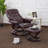 Padang Sidempuan Swivel Recliner, Multi-Position Leisure Chair with Ottoman and Adjustable Back, Faux Leather-1007997607