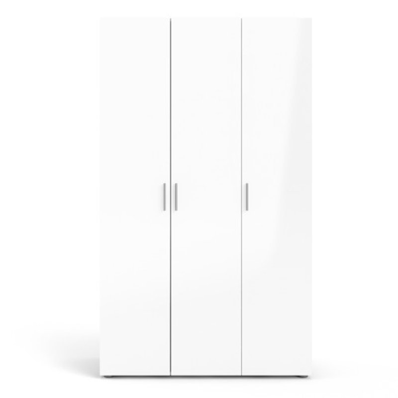 Diamone 3 Door Wardrobe, White/Oak
