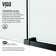Elan E-Class 56-60" W x 66" H Sliding Frameless Tub Door with 3/8" Clear Glass