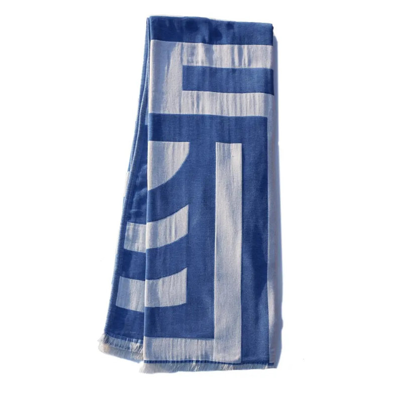 Deco Throw, Cerulean Blue