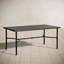 Rectangular Metal Outdoor Dining Table With Umbrella Hole , 67'' in. W 38'' in. D