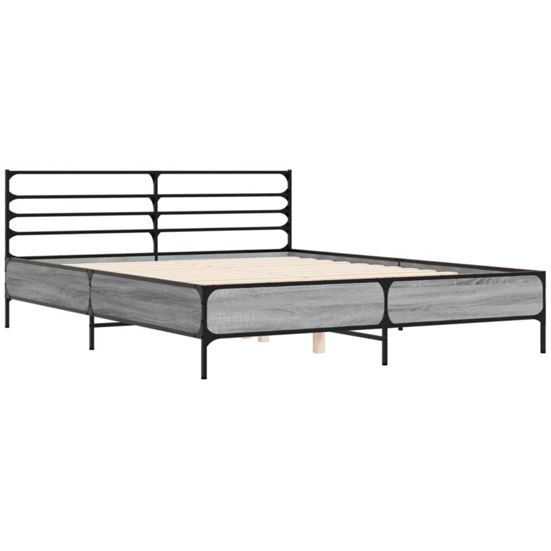 Achillefs Bed, Grey Sonoma, European Kingsize (160 x 200cm)