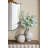 10X8.5X10.5" Hand-Pulled Decorative Ceramic Jug With Worn White Finish And Wire-Wrapped Handle