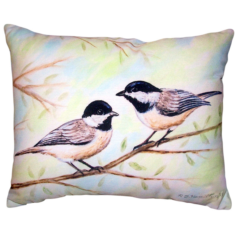  Coussin extérieur d'extérieur Chickadees No Cord