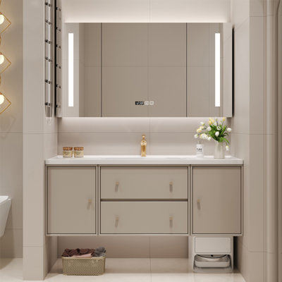 Intelligent light luxury bathroom cabinet.