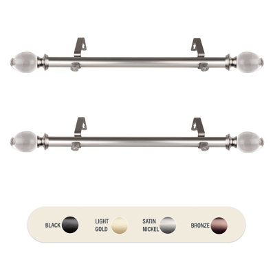 Tringle à rideaux simple réglable de 12 à 20 po